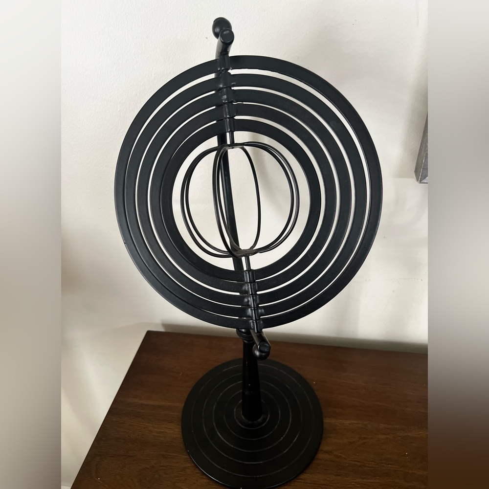 Armillary Sphere 5 Spinning Rings with Spinning Center  Large Metal Heavy